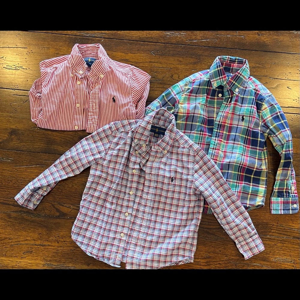 Long sleeve button down shirts.  Set of 3!